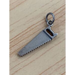 .925 Hand Saw Sterling Silver Jewelry Charm